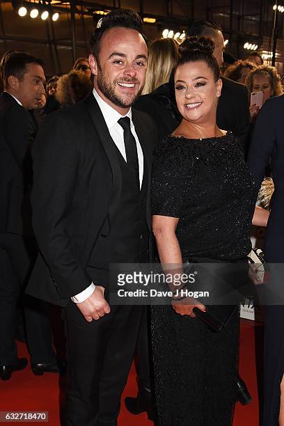 Anthony McPartlin and Lisa Armstrong attend the National Television Awards at Cineworld 02 Arena on January 25, 2017 in London, England.