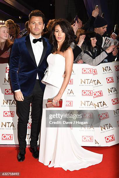 Mark Wright and Michelle Keegan attend the National Television Awards at Cineworld 02 Arena on January 25, 2017 in London, England.