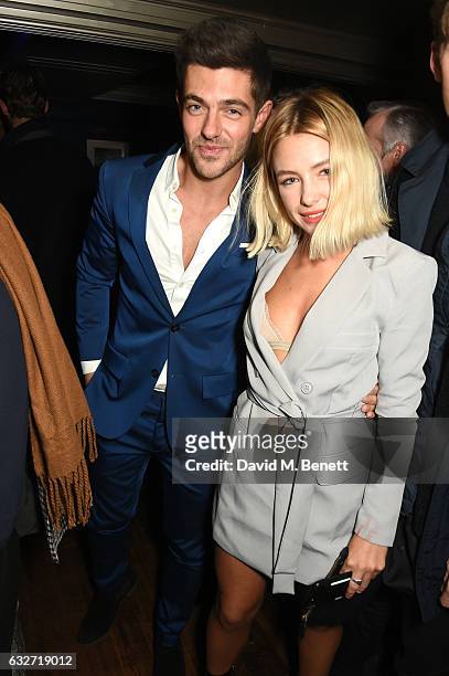 Alex Mytton and guest attend Burns Night with Copper Dog Whisky at Alberts on January 25, 2017 in London, England.