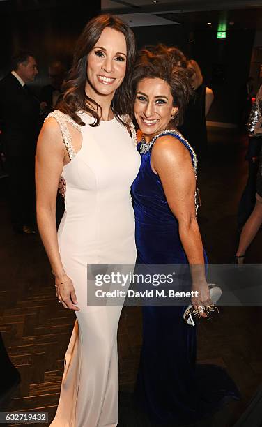 Andrea McLean and Saira Khan attend the National Television Awards cocktail reception at The O2 Arena on January 25, 2017 in London, England.