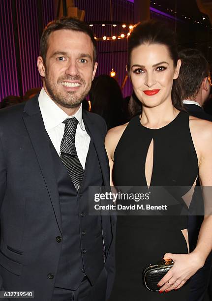 Jamie Lomas and Anna Passey attend the National Television Awards cocktail reception at The O2 Arena on January 25, 2017 in London, England.