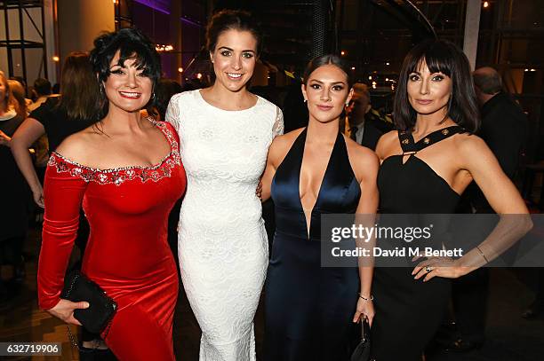 Natalie J. Robb, Gemma Atkinson, Chelsea Halfpenny and Roxy Shahidi attends the National Television Awards cocktail reception at The O2 Arena on...