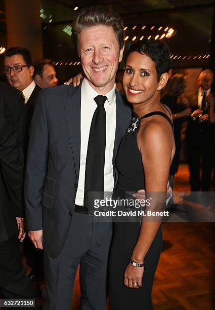 Charlie Stayt and Naga Munchetty attend the National Television Awards cocktail reception at The O2 Arena on January 25, 2017 in London, England.