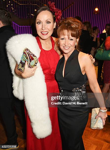 Amanda Mealing and Bonnie Langford attend the National Television Awards cocktail reception at The O2 Arena on January 25, 2017 in London, England.