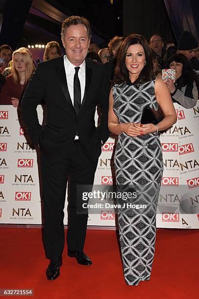 Piers Morgan and Susanna Reid attend the National Television Awards at Cineworld 02 Arena on January 25, 2017 in London, England.