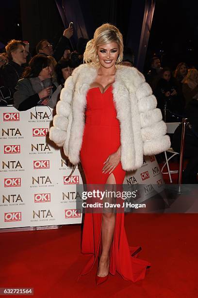 Chloe Sims attends the National Television Awards at Cineworld 02 Arena on January 25, 2017 in London, England.