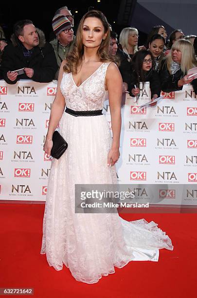 Sam Faiers attends the National Television Awards at The O2 Arena on January 25, 2017 in London, England.