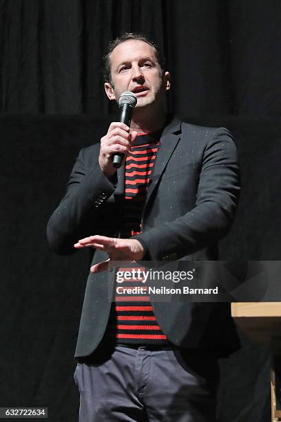 Sundance Film Festival Director of Programming Trevor Groth speaks during the "TIME: The Kalief Browder Story" Sundance World Premiere at The Marc...