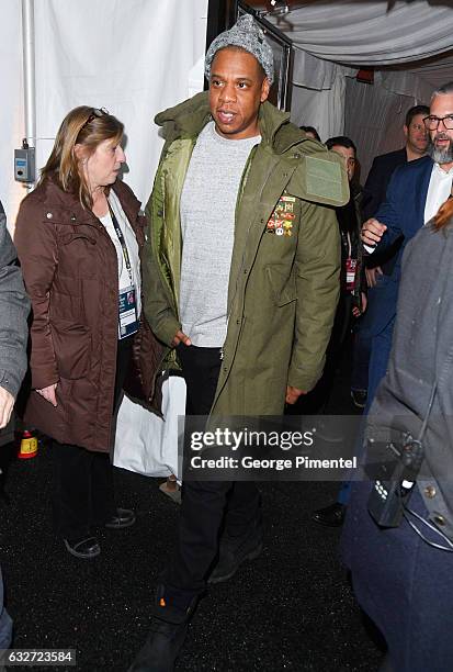 Jay Z attends the 'Time: The Kalief Browder Story' Premiere - 2017 Sundance Film Festival at The Marc Theatre on January 25, 2017 in Park City, Utah.