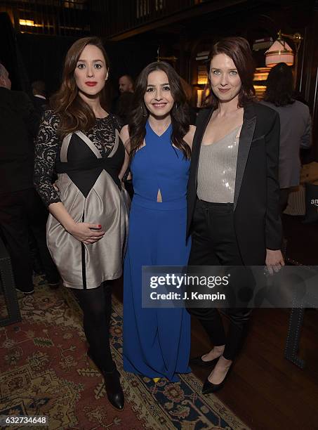 Christina Bennett Lind, Natalie Knepp and Lucy Walters attend the after-party for Amazon's New Series "Z: The Beginning Of Everything" Premiere at...