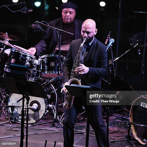 Eli Degibri performs during The Nearness Of You Benefit Concert at Jazz at Lincoln Center on January 25, 2017 in New York City.
