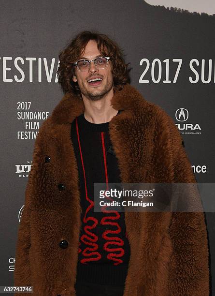Actor Matthew Gray Gubler attends the 'Newness' Premiere on day 7 of the 2017 Sundance Film Festival at Eccles Center Theatre on January 25, 2017 in...