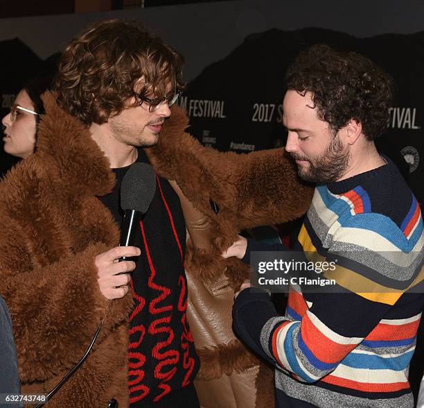 Director Drake Doremus and actor Matthew Gray Gubler attend the 'Newness' Premiere on day 7 of the 2017 Sundance Film Festival at Eccles Center...