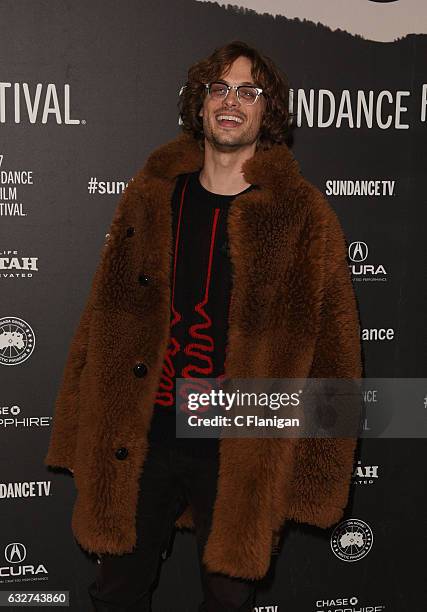 Actor Matthew Gray Gubler attends the 'Newness' Premiere on day 7 of the 2017 Sundance Film Festival at Eccles Center Theatre on January 25, 2017 in...