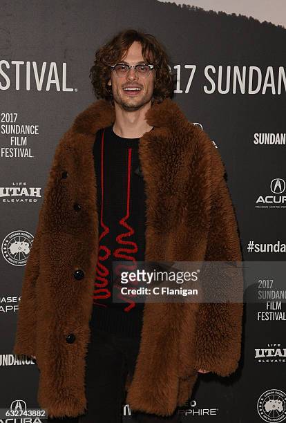 Actor Matthew Gray Gubler attends the 'Newness' Premiere on day 7 of the 2017 Sundance Film Festival at Eccles Center Theatre on January 25, 2017 in...