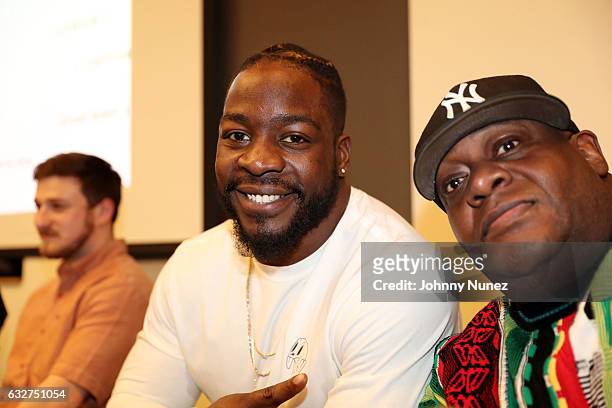 Lamarr Houston and DJ Chuck Chillout attend Music 101 at Wix on January 25, 2017 in New York City.