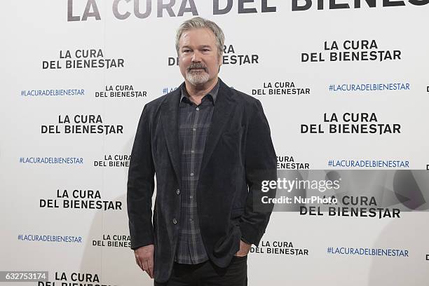 Director Gore Verbinski attends a photocall for 'A Cure for Wellness' at The Palace Hotel on January 26, 2017 in Madrid, Spain.