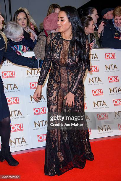 Marnie Simpson attends the National Television Awards on January 25, 2017 in London, United Kingdom.