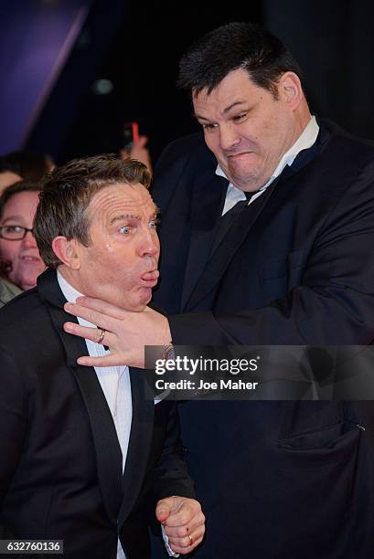 Bradley Walsh and Mark Labbett attend the National Television Awards on January 25, 2017 in London, United Kingdom.