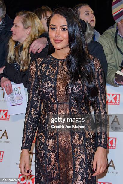 Marnie Simpson attends the National Television Awards on January 25, 2017 in London, United Kingdom.
