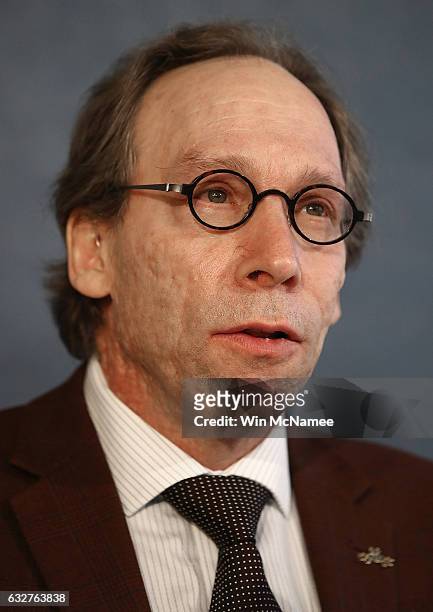 Theoretical physicist Lawrence Krauss, a member of the Bulletin of Atomic Scientists, delivers remarks on the 2017 time for the "Doomsday Clock"...