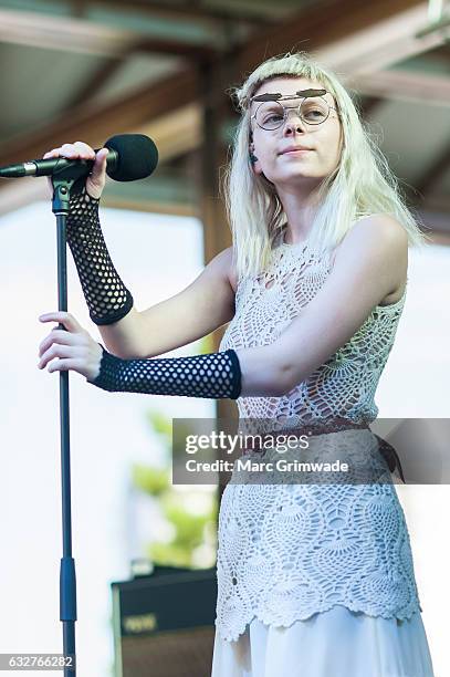 Aurora performs at St Jerome's Laneway Festival on January 26, 2017 in Brisbane.