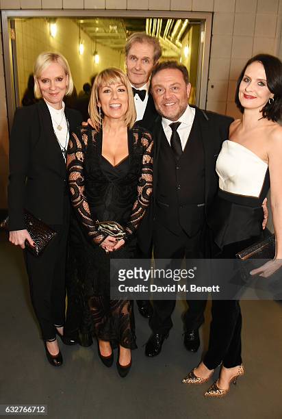 Hermione Norris, Fay Ripley, Robert Bathurst, John Thomson and Leanne Best attend the National Television Awards cocktail reception at The O2 Arena...