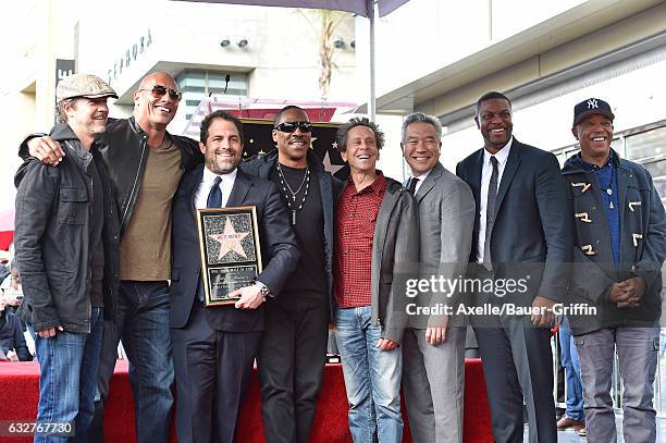 Edward Norton, Dwayne Johnson, Eddie Murphy, Brett Ratner, Brian Grazer, Kevin Tsujihara, Chris Tucker and Russell Simmons attend the ceremony...