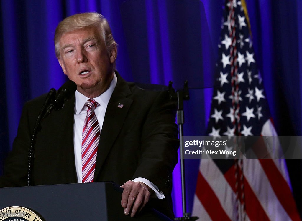Donald Trump Addresses Republican Retreat In Philadelphia