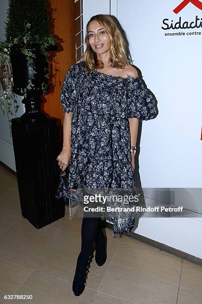 Alexandra Golovanoff attends the Sidaction Gala Dinner 2017 - Haute Couture Spring Summer 2017 show as part of Paris Fashion Week on January 26, 2017...