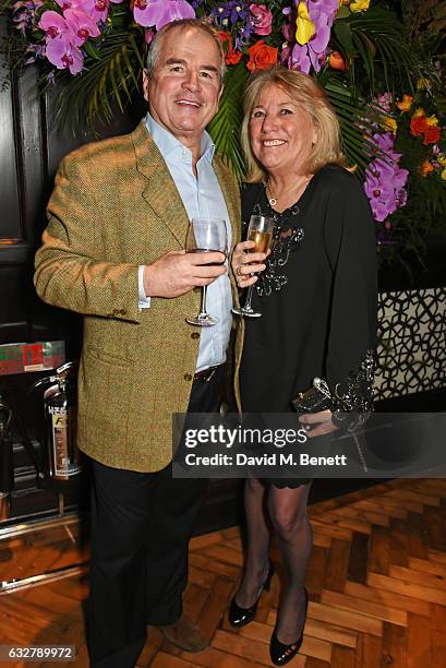 Alan Lamb and Lindsay Lamb attend the launch of new luxury hotel The LaLit London on January 26, 2017 in London, England.