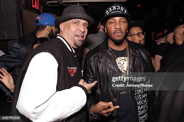 Joe Jackson and Grafh attend DJ Enuff's Birthday Party at Output on January 25, 2017 in New York City.