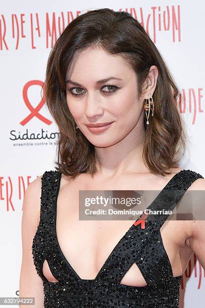 Olga Kurylenko attends the Sidaction Gala Dinner 2017 as part of Paris Fashion Week on January 26, 2017 in Paris, France.