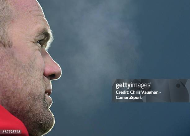 Manchester United's Wayne Rooney during the EFL Cup Semi-Final Second Leg match between Hull City v Manchester United at KCOM Stadium on January 26,...