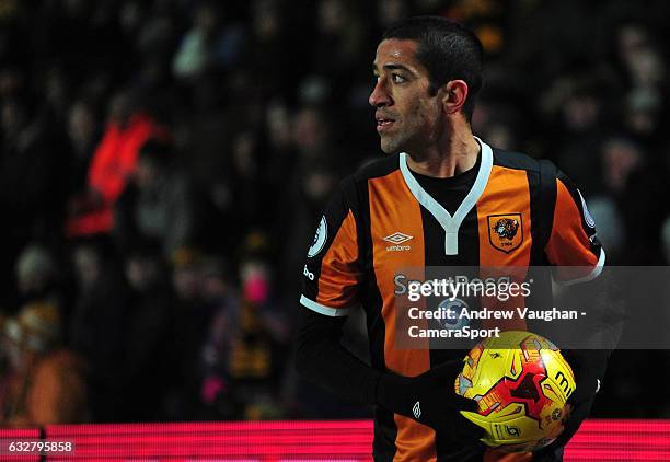 Hull City's Evandro Goebel during the EFL Cup Semi-Final Second Leg match between Hull City v Manchester United at KCOM Stadium on January 26, 2017...