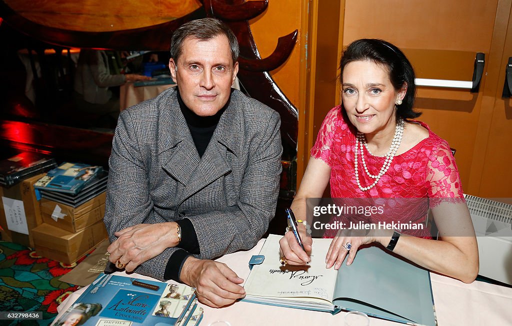"Marie-Antoinette L'Insoumise" Book Signing At Maxim's
