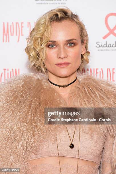 Diane Kruger attends the Sidaction Gala Dinner 2017 as part of Paris Fashion Week on January 26, 2017 in Paris, France.
