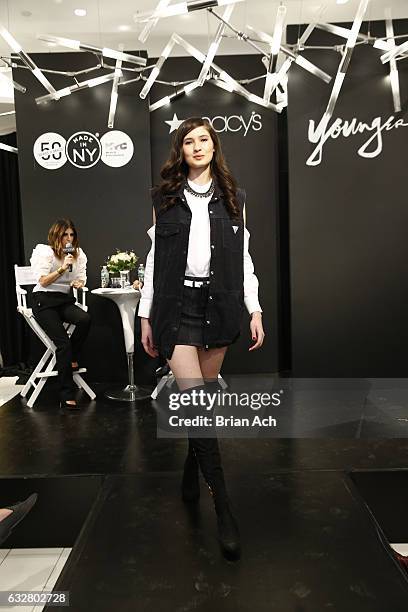 Model walks the runway as Macy's celebrates the 50th Anniversary of the Mayor's Office Of Media And Entertainment with fashion show curated by...