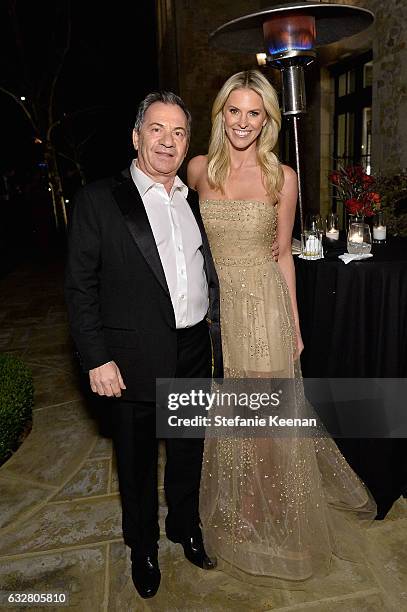 Alec Gores and Kelly Gores attend PSLA partners with Carolina Herrera for Winter Gala on January 26, 2017 in Beverly Hills, California.