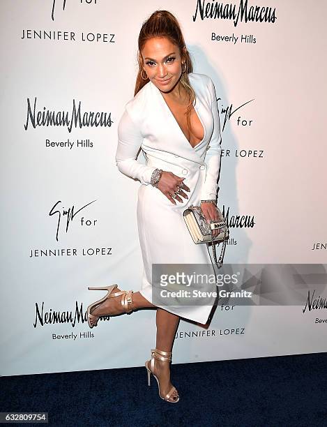 Jennifer Lopez And Giuseppe Zanotti Celebrate Their New Shoe Collaboration at Neiman Marcus on January 26, 2017 in Beverly Hills, California.