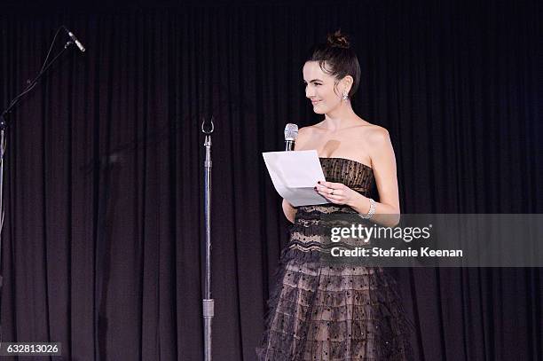 Camilla Belle attends PSLA partners with Carolina Herrera for Winter Gala on January 26, 2017 in Beverly Hills, California.