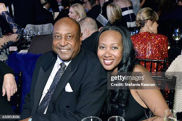 Lem Daniels and Joy Langford attend PSLA partners with Carolina Herrera for Winter Gala on January 26, 2017 in Beverly Hills, California.