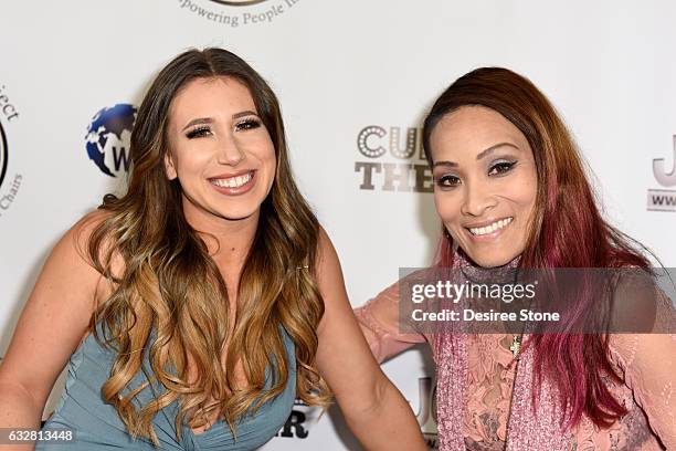 Chelsie Hill and Angela Rockwood attend the official launch of the E.P.I.C. Project at Cupcake Theater on January 26, 2017 in Los Angeles, California.