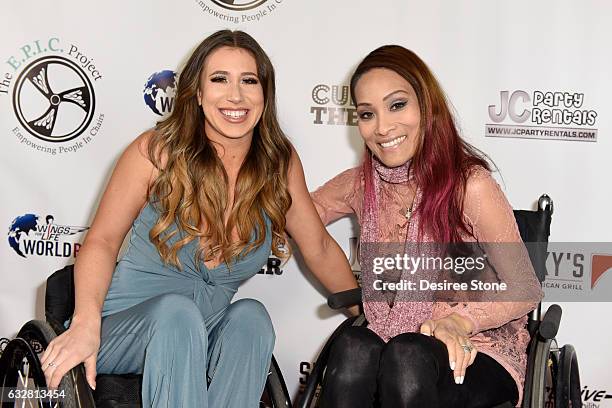 Chelsie Hill and Angela Rockwood attend the official launch of the E.P.I.C. Project at Cupcake Theater on January 26, 2017 in Los Angeles, California.