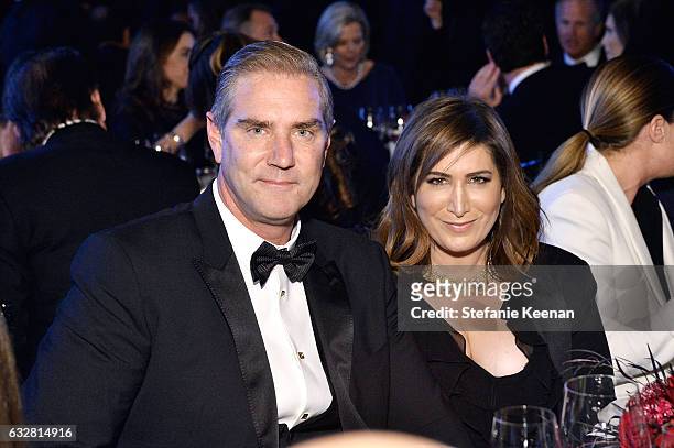 Nicolas Hale and Jennifer Smith Hale attend PSLA partners with Carolina Herrera for Winter Gala on January 26, 2017 in Beverly Hills, California.
