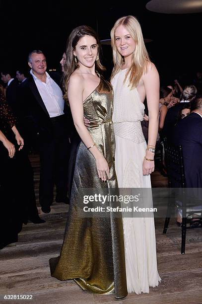 Arinna Du Manoir and Alexandra Murray attend PSLA partners with Carolina Herrera for Winter Gala on January 26, 2017 in Beverly Hills, California.