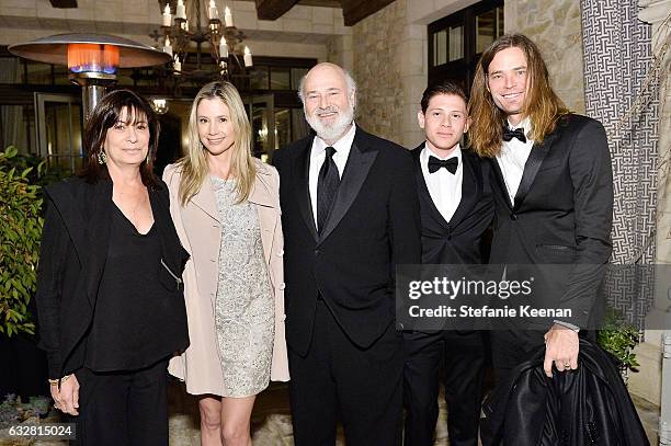 Michelle Reiner, Mira Sorvino, Rob Reiner, Alexander Weinstock, and Christopher Backus attend PSLA partners with Carolina Herrera for Winter Gala on...