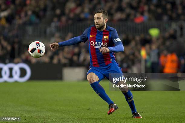 Jordi Alba during the king's cup match between FC Barcelona and Real Sociedad in Barcelona, on January 26, 2017.