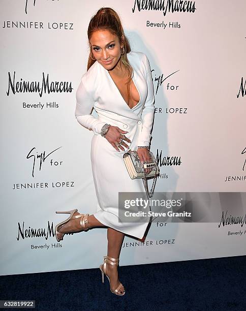 Jennifer Lopez And Giuseppe Zanotti Celebrate Their New Shoe Collaboration at Neiman Marcus on January 26, 2017 in Beverly Hills, California.