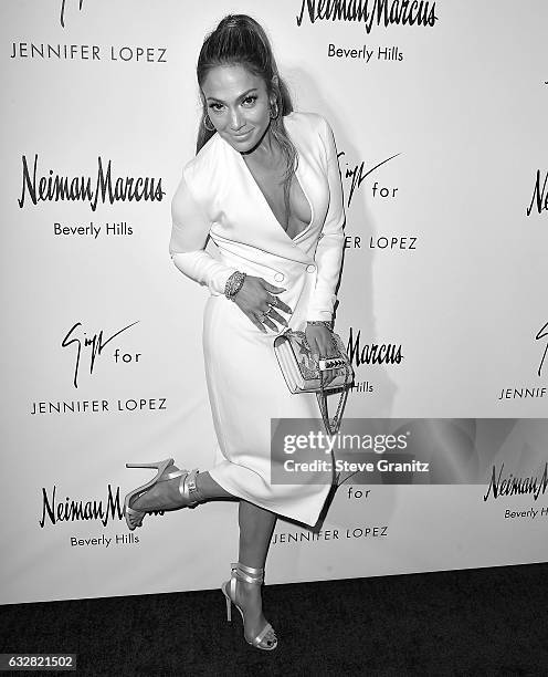 Jennifer Lopez And Giuseppe Zanotti Celebrate Their New Shoe Collaboration at Neiman Marcus on January 26, 2017 in Beverly Hills, California.